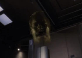 Archer on ceiling