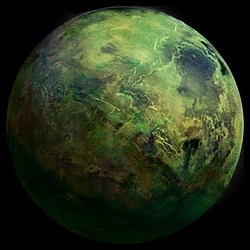 Vista espacial de Dxun
