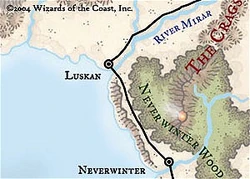 Luskan's location on the Sword Coast North