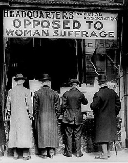 Opposed to suffrage