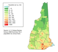 New Hampshire population map
