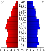 USA Gibson County, Tennessee.csv age pyramid