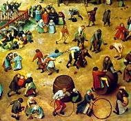 Pieter brueghel the elder-children playing-detail