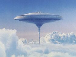 Screenshot from Star Wars of cloud city of Bespin, floating in gas giant. Perhaps it might be easier than you think to make floating cities, in the dense CO2 atmosphere of Venus
