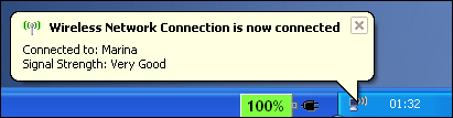 Windows signal strength 1