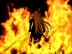 Sephiroth's iconic scene in Final Fantasy VII