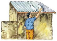 SODIS roof bottles