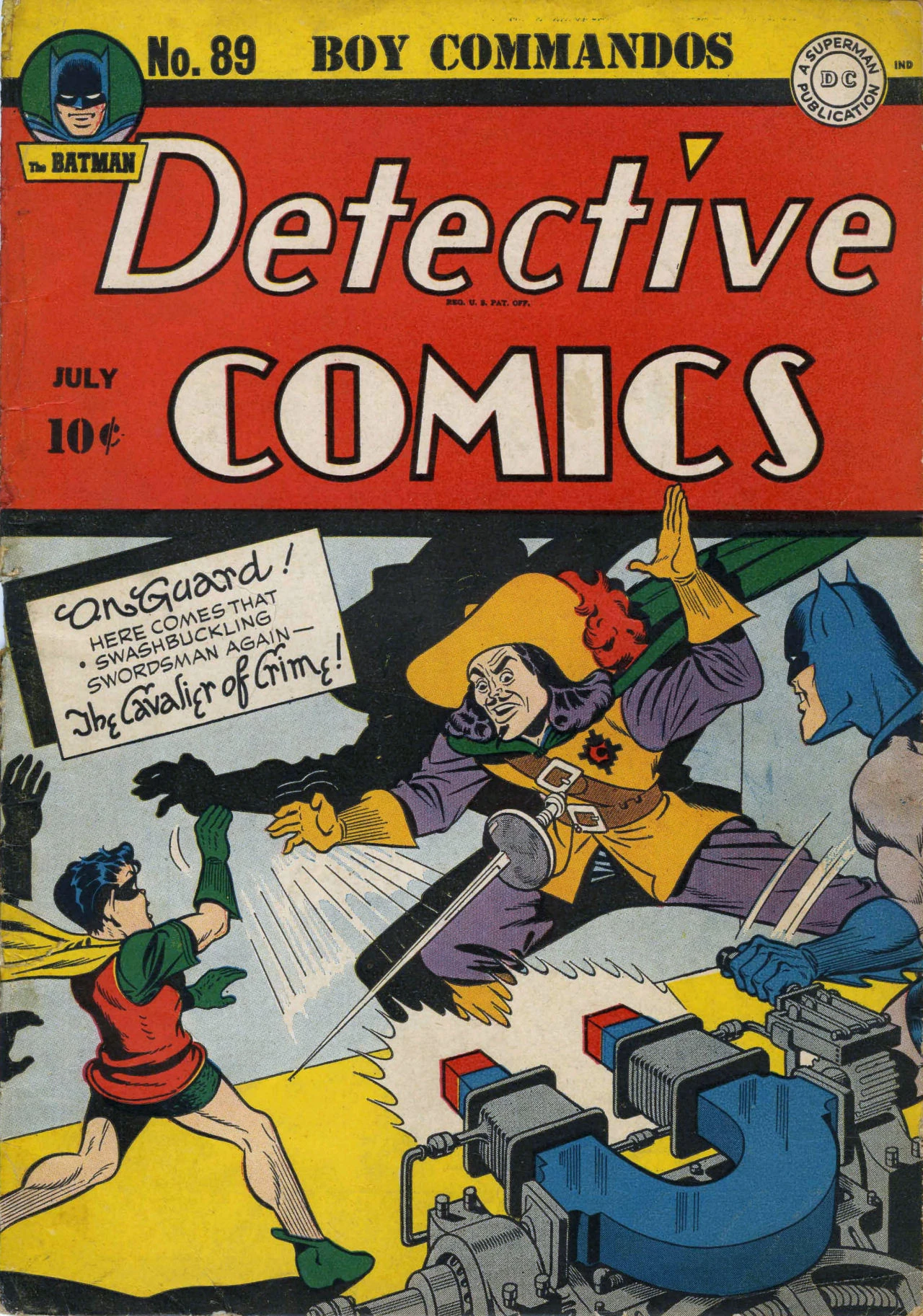 On Guard? Was it against the Comics Code to include French on the cover back then?