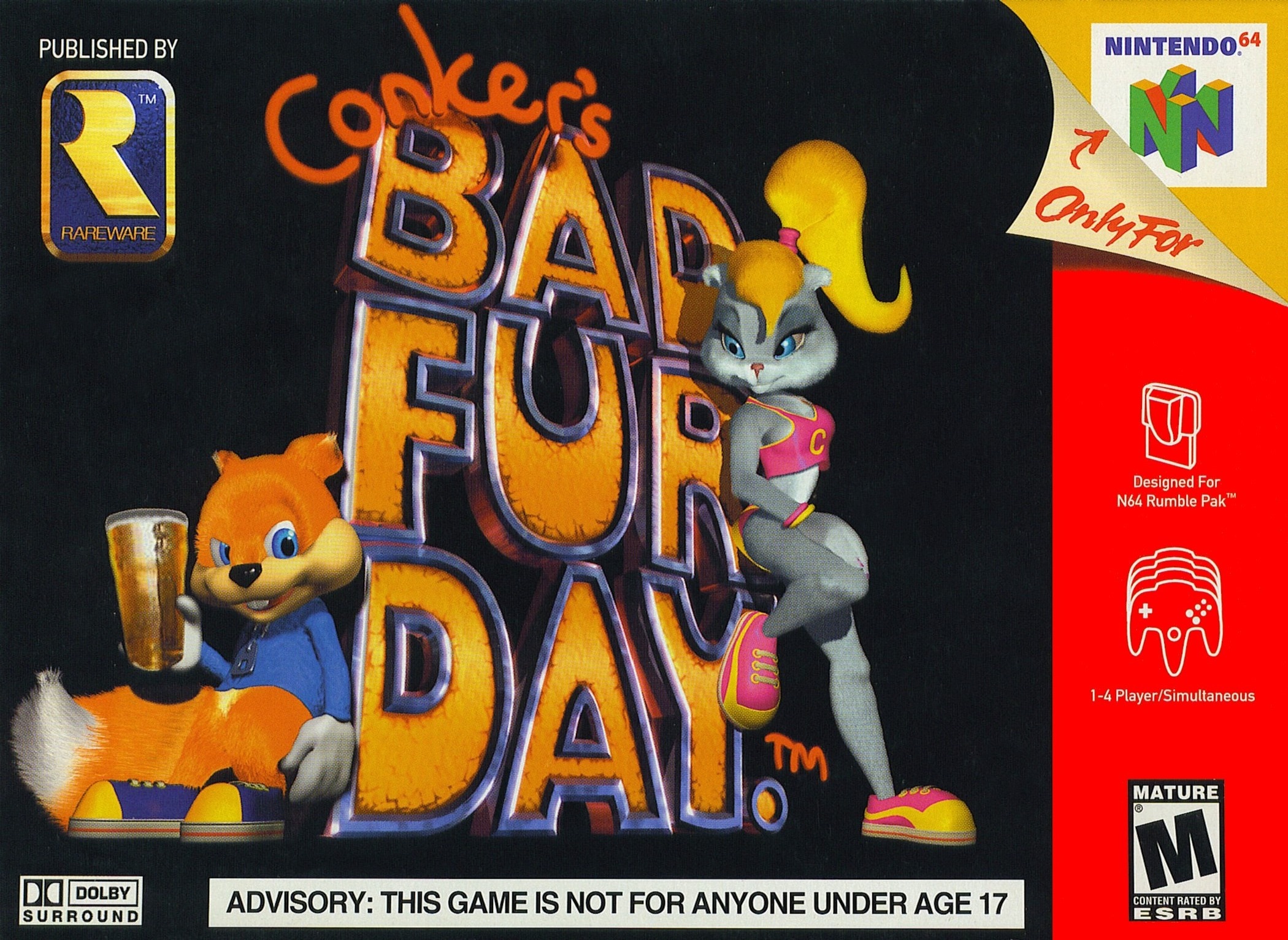 conker's bad fur day merch