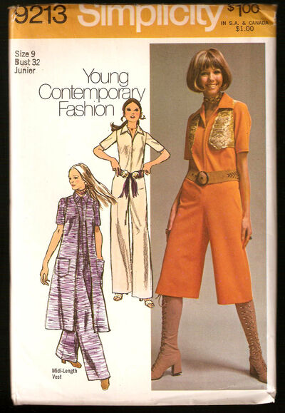 Junior Jumpsuits Fashion on Simplicity 9213   Vintage Sewing Patterns