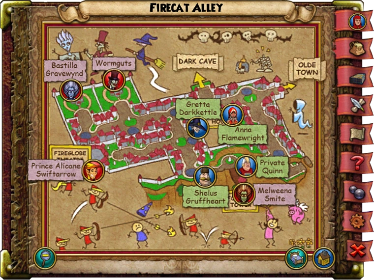 Firecat Alley Map