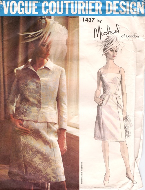 Vogue 1437 Vogue Couturier 1437 1960s jacket evening dress suit pattern Michael of London Michael Donéllan