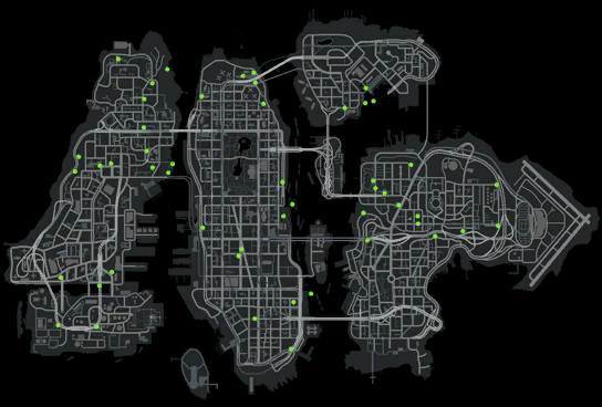 gta iv map. on:Stunt Jumps in GTA IV,