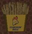Papas fritas cluckin' bell