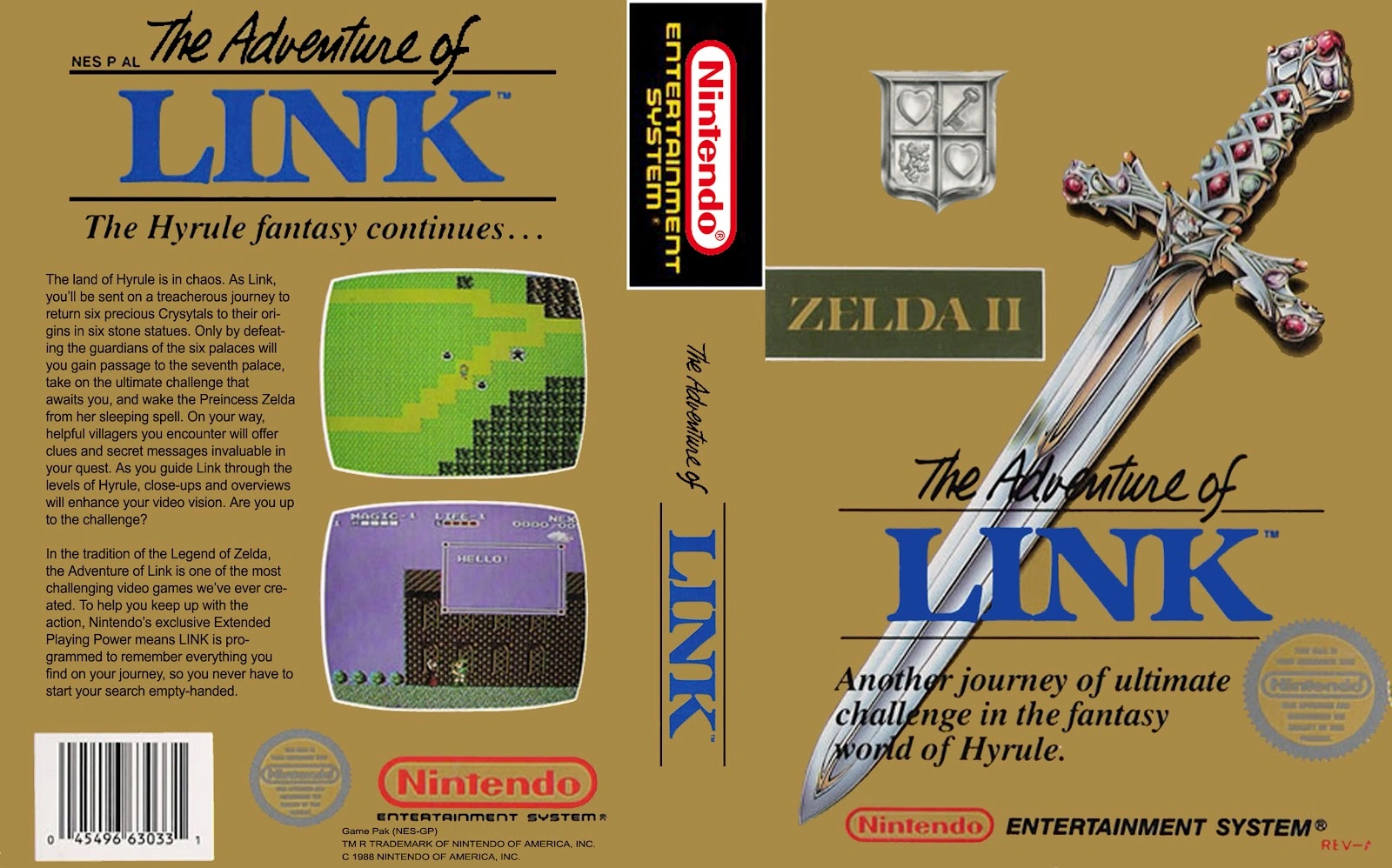 Zelda II - The Adventure of Link (box)