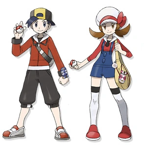 Ilustraciones de los protagonistas en HGSS