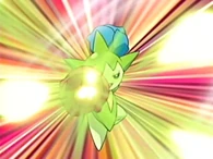 EP400 Roselia de Drew usando Hojas mágicas
