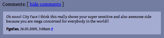 Cityface comments 7