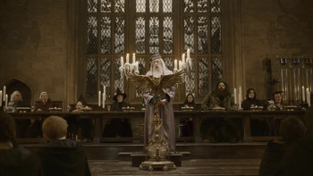 Dumbledore's speech at the Great Hall in 1996