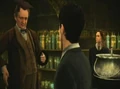 Professor Slughorn, Harry Potter and Hermione Granger.JPG