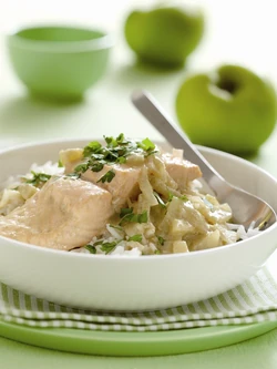 Green Fish Curry with Coconut Milk and Bramley Apples image