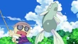 EP607 Meowth pescando un Remoraid