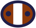 Concept overwatch soldier logo brown blue ellipse