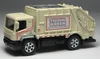 Garbage truck think green beige