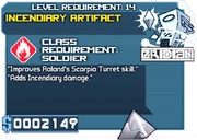 Artifact incendiary lvl1