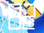 Mantine usando surf
