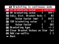 BracketInContMode TvBrackVal--1-3EV--brt