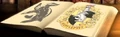 Hufflepuff logo printed in a book.JPG