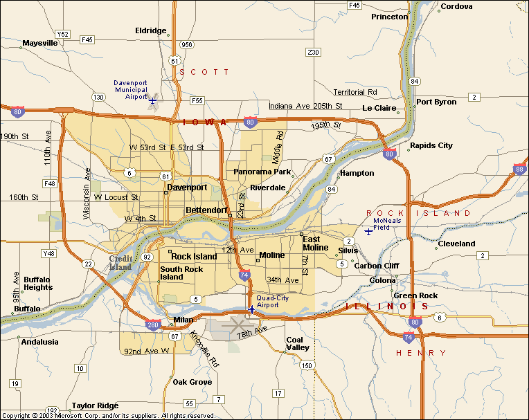 Quad Cities Map