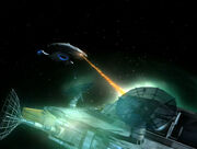 Voyager attackiert Penks Schiff
