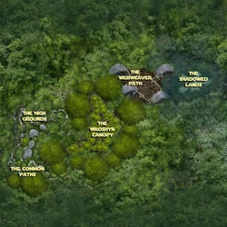 An aerial map of the Rryatt Trail