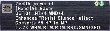 Zenith Crown +1