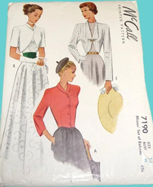 McCall 7190 Bolero Pattern image
