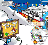 Orange Puffle in Ski Lift-5-