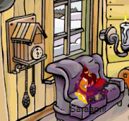Orange Puffle in coco clock Ski Lodge-5-