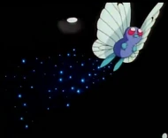 EP007 Butterfree de Ash usando somnífero