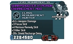 Sharpshooter Hyperion Enhancement Mod