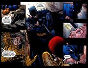 Batman breaks down and points a gun at Alexander Luthor in Infinite Crisis