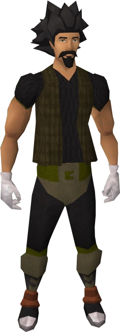 A player wearing cooking gauntlets.