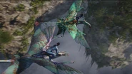 Neytiri and Jake on Banshees