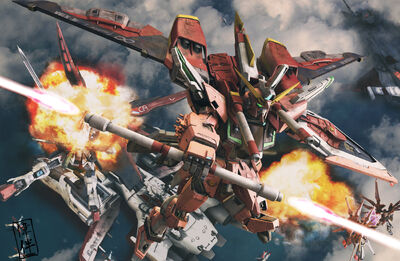 Infinite Justice Gundam Charge by sandrum