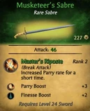 MusketeersSabre