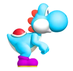 Cyan YoshiSMWWii