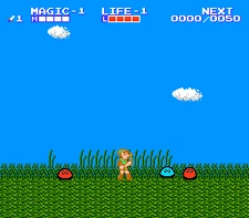 Vista del juego (The adventure of Link)