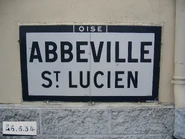 Plaque Michelin 60D009 - Entrée Abbeville-St-Lucien