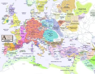 Europe map 1200